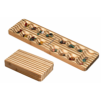 Kalaha / Mancala, foldable, bamboo (3253)