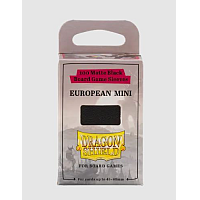 (45x68mm) Board Game Sleeves - European Mini Black Sleeves