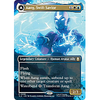 Aang, Swift Savior // Aang and La, Ocean's Fury (Foil) (Borderless)