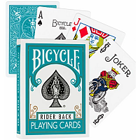 Bicycle Turquoise Rider Back playing cards