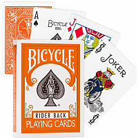 Bicycle Orange Rider Back cards