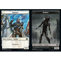 Knight // Zombie (Foil) [Token]